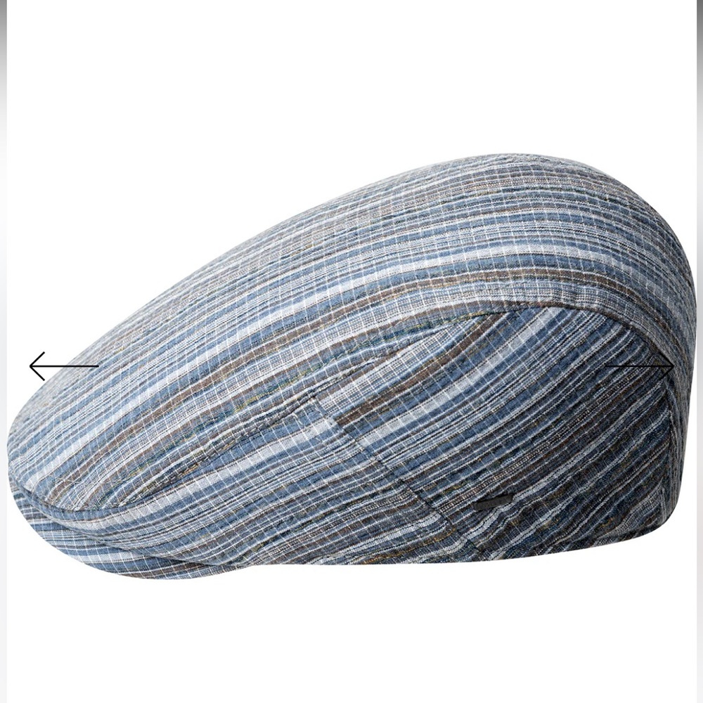 NWT Bailey 1922 Newry Blue Plaid Flat Cap - L